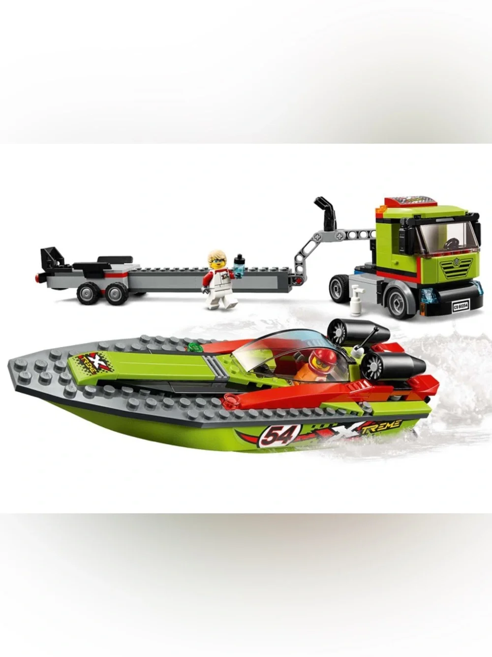 Lego retired City #60254 Race Boat Transporter - Picture 13 of 15